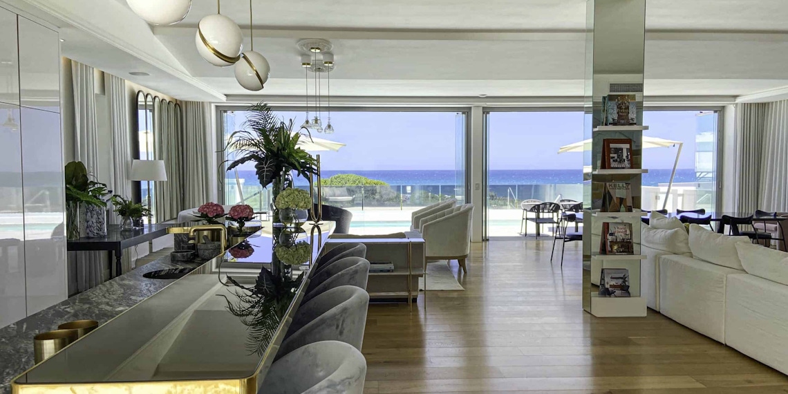 Beach House interior with dining table