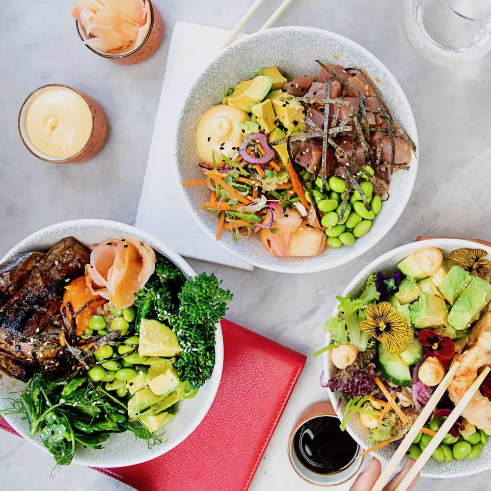 Rooftop Dining Poke Bowls